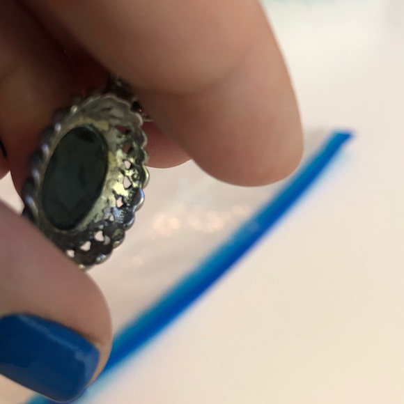 Vintage 90’s sterling silver and black onyx enhancer pendant - Picture 2 of 2